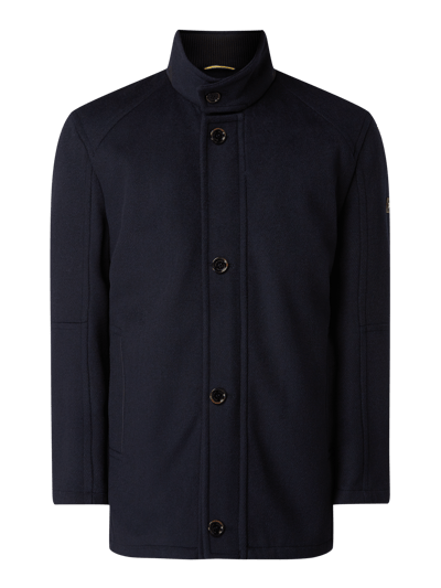 Pierre Cardin Lange jas van wolmix  Marineblauw - 2