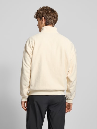 adidas Sportswear Fleecejack met opstaande kraag en labelstitching Offwhite - 5