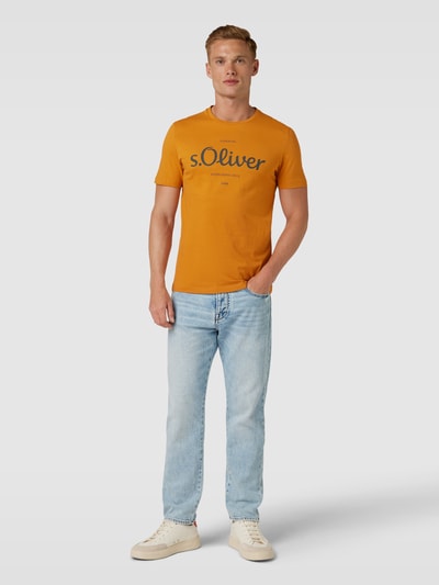 s.Oliver RED LABEL T-Shirt mit Label-Print Orange 1