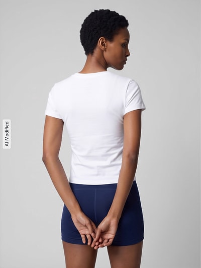 Nike T-Shirt mit kleinem Logo-Detail Weiss 5