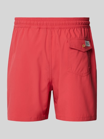 Polo Ralph Lauren Underwear Badehose in unifarbenem Design mit elastischem Bund Rot 3