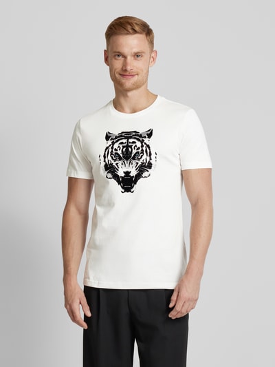 Antony Morato T-Shirt mit geripptem Rundhalsausschnitt Weiss 4