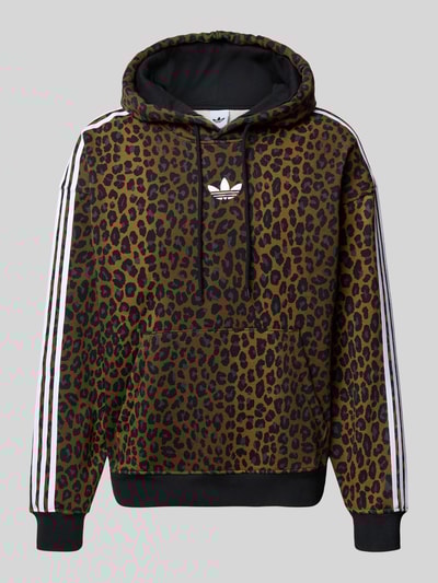 adidas Originals Hoodie mit Label-Stitching und Känguru-Tasche Mittelbraun 2