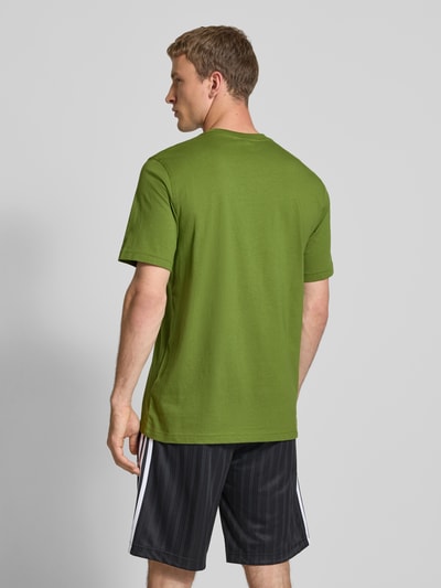 adidas Originals T-shirt met labelstitching Olijfgroen - 5