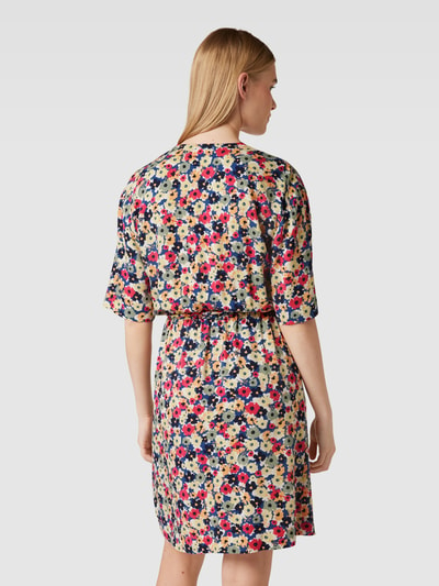 Armedangels Knielange jurk met all-over motief, model 'PAINTED BLOOM' Koningsblauw - 5