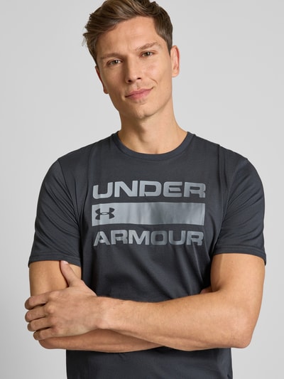 Under Armour T-shirt met labelprint, model 'TEAM ISSUE' Zwart - 3