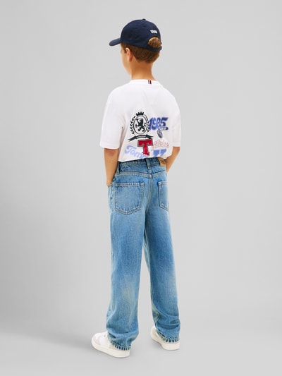 Tommy Hilfiger Kids Jeansy w kroju loose fit z 5 kieszeni Niebieski 5