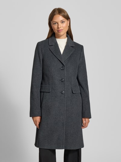 Fuchs Schmitt Wollmantel mit Kaschmir-Anteil und Pattentaschen Anthrazit 4