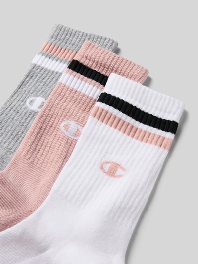 CHAMPION Socken mit Label-Print im 3er-Pack Hellgrau Melange 2