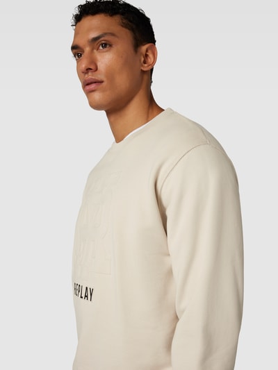 Replay Sweatshirt mit Label-Detail Ecru 3