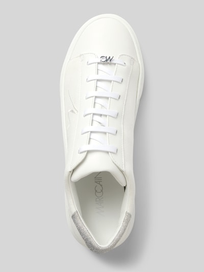 Marc Cain Bags & Shoes Sneakersy skórzane z wyhaftowanym logo Biały 4