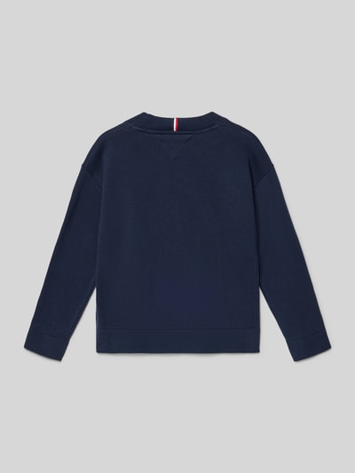 Tommy Hilfiger Kids Regular Fit Strickpullover aus reiner Baumwolle Modell 'VARSITY' Marine 3