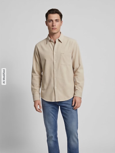 BOSS Orange Regular fit vrijetijdsoverhemd van puur katoen model 'Relegant' Beige - 1