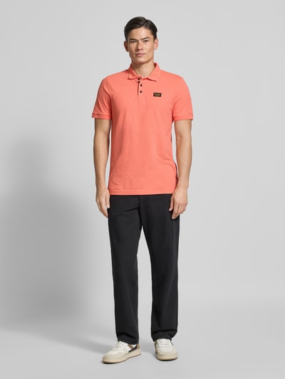 PME Legend Poloshirt met labeldetail Koraal - 1