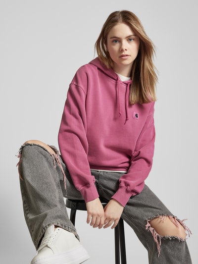 Carhartt Work In Progress Oversized Hoodie mit Label-Patch Modell 'NELSON' Pink 3