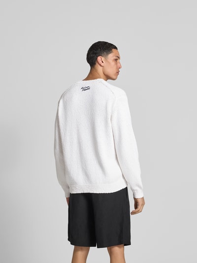 MAISON KITSUNÉ Pullover in Strick-Optik Weiss 5