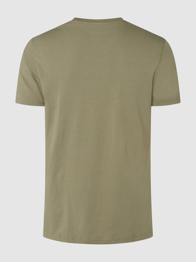 Alpha Industries T-Shirt mit Label-Print Modell 'BASIC' Oliv 3