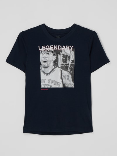 Jack & Jones T-shirt met print, model 'Legends' Marineblauw - 1