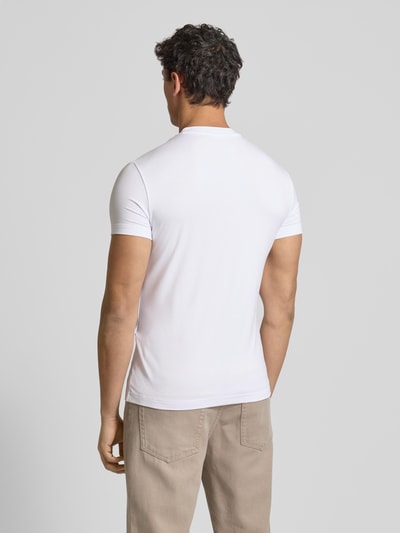 Emporio Armani T-Shirt mit geripptem Rundhalsausschnitt Offwhite 5