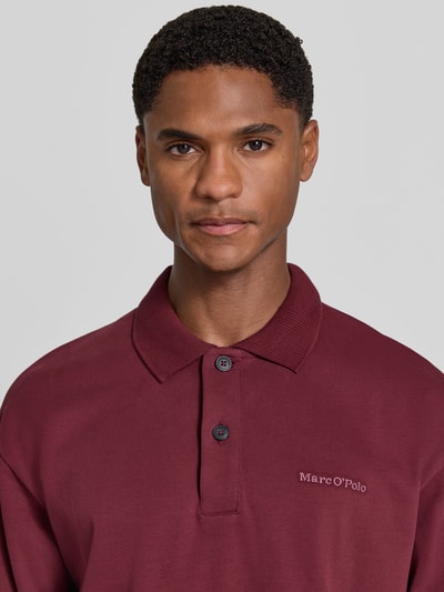 Marc O'Polo Relaxed Fit Poloshirt aus reiner Baumwolle Bordeaux 3