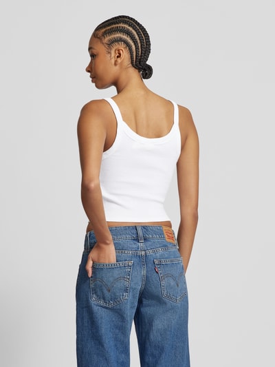 Levi's® Top z efektem prążkowania Biały 5