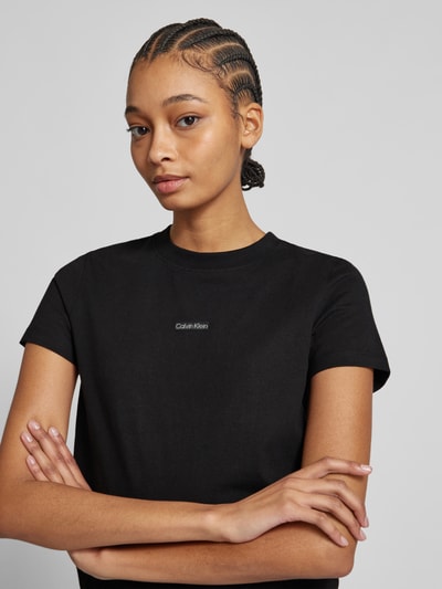 Calvin Klein Jeans Regular Fit T-Shirt mit Label-Patch Black 3