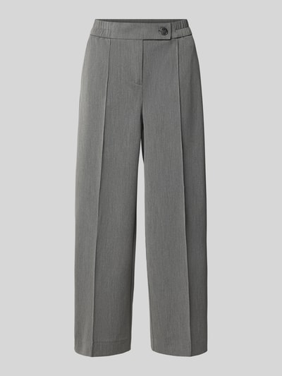 Productfoto, grijze Stoffhose mit Bügelfalte Modell 'Cisilia' van someday, barrel fit, elastische tailleband, viscosemix, gladde textuur
