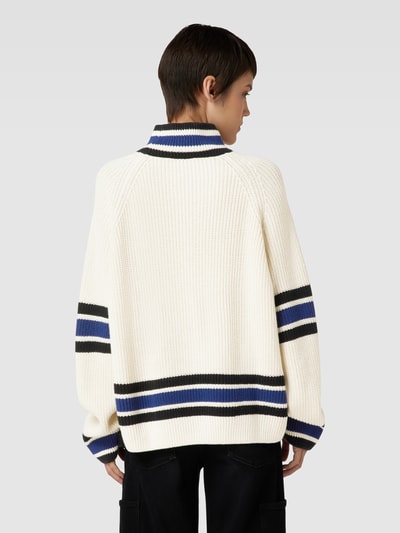 Jake*s Collection Oversized Strickpullover mit Turtleneck Ecru 5