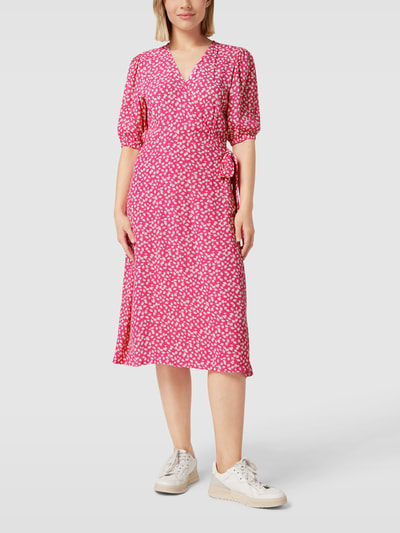 mbyM Midikleid mit Bindegürtel Modell 'Angelo' Fuchsia 1