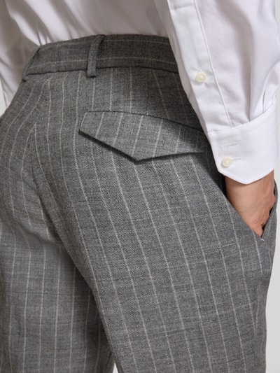 CG - Club of Gents Stoffen broek met Franse steekzakken, model 'Obey' Middengrijs - 3