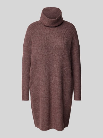 Only Oversized gebreide jurk met col, model 'JANA' Mauve - 1