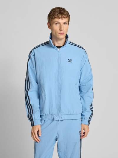 adidas Originals Sweatjack met labelstitching Rookblauw - 4