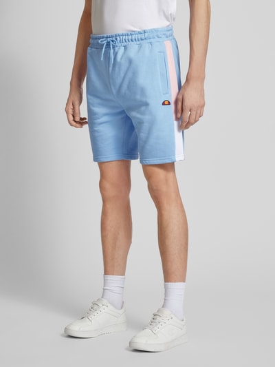 Ellesse Sweatshorts met labelstitching, model 'TURI' Lichtblauw - 4