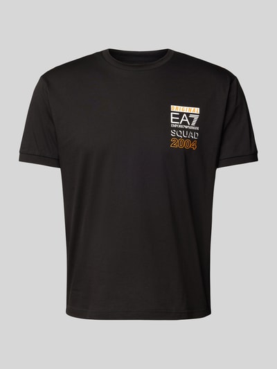 EA7 Emporio Armani T-shirt met labelprint Zwart - 2