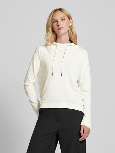 Marc Cain Gebreide pullover met capuchon Offwhite - 4