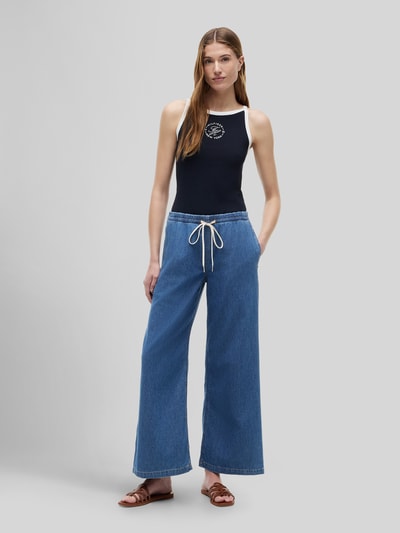 Tommy Hilfiger Loose fit jeans van puur katoen met tunnelkoord Bleu gemêleerd - 1