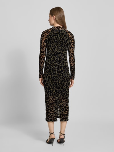 Marc Cain Midi-jurk met all-over dierenprint Kaki - 5