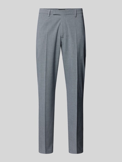 Produktfoto, graue Hose mit Bügelfalten Modell 'CIBEPPE' von CINQUE im Slim Fit, feine Textur, gerade Schnittführung, Viskose-Mix