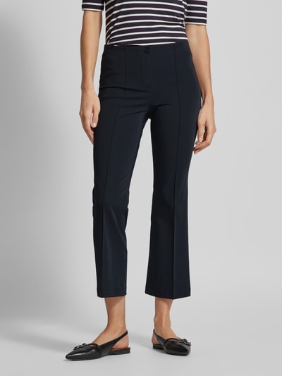 Cambio Spodnie materiałowe z poszerzaną nogawką o skróconym kroju model ‘ROS EASY KICK’ Granatowy 4