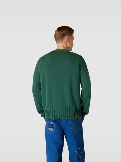 Marni Oversized Pullover im Destroyed-Look Aqua 5