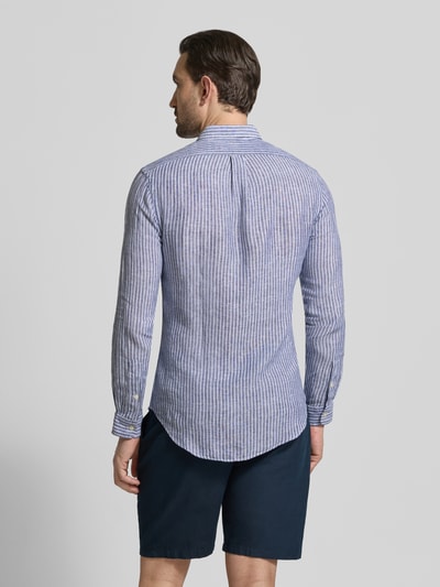 Mannelijk model draagt Slim Fit Freizeithemd aus reinem Leinen van Polo Ralph Lauren, multicolor gestreept, linnen, rugaanzicht