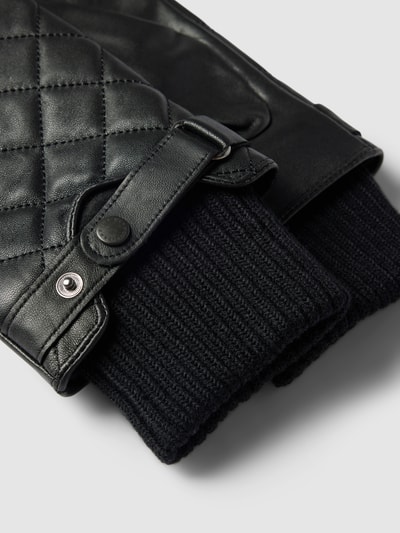 Barbour Handschoenen met verstelbaar trensje, model 'QUILTED' Zwart - 2