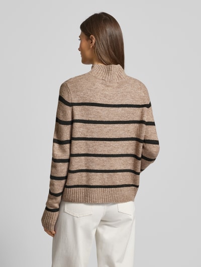 Christian Berg Woman Strickpullover mit Turtleneck Taupe Melange 5