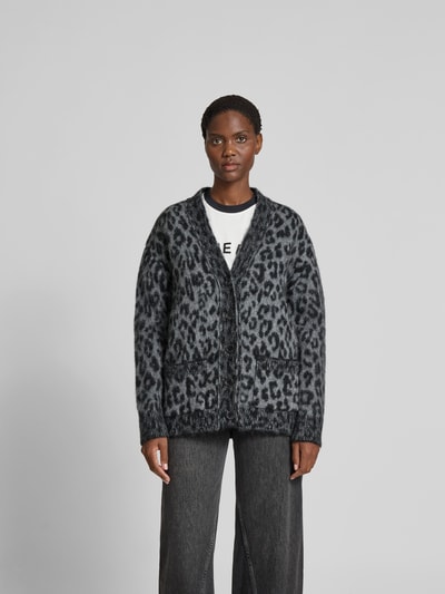 Anine Bing Relaxed Fit Cardigan aus Alpaka-Mix Dunkelgrau 4