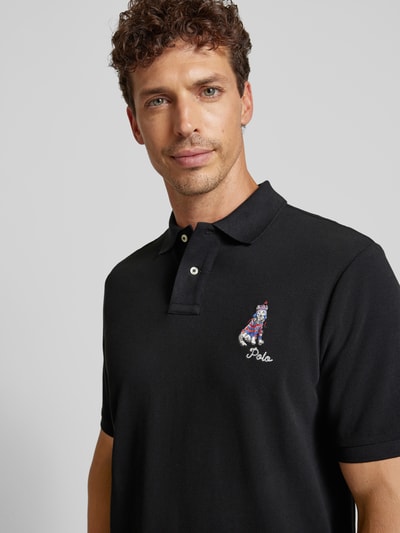 Polo Ralph Lauren Koszulka polo z wyhaftowanym logo Czarny 3