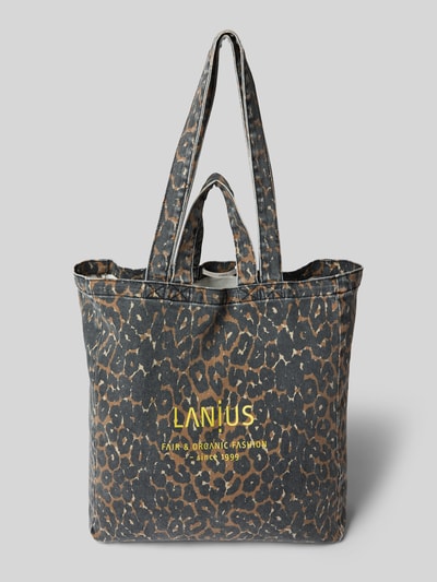 Lanius Shopper met labelprint Middenbruin - 2