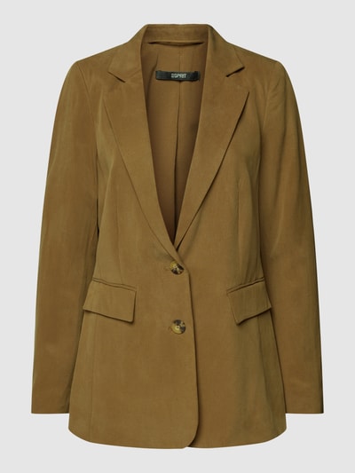 Esprit Collection Blazer met klepzakken Kaki - 2