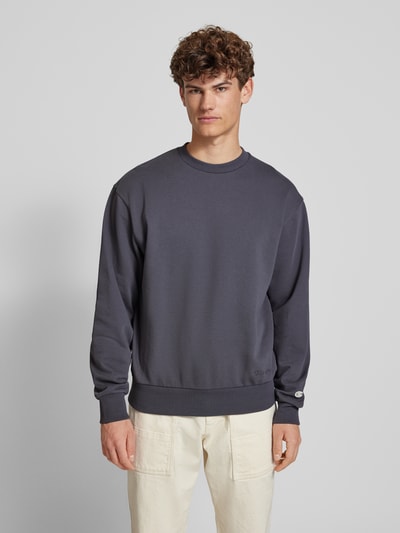 CHAMPION Sweatshirt mit Label-Stitching Anthrazit 4
