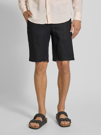 Marc O'Polo Szorty o kroju regular fit z czystego lnu model ‘RESO JOGGER’ Czarny 4