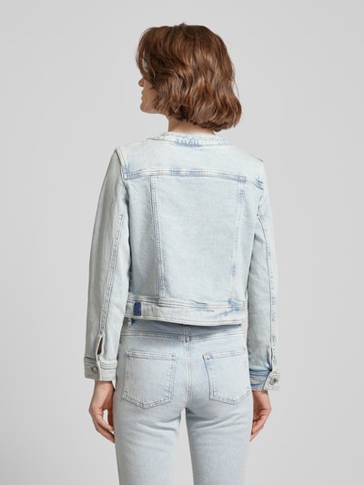 Oui Jeansjacke mit Rundhalsausschnitt Hellblau 5